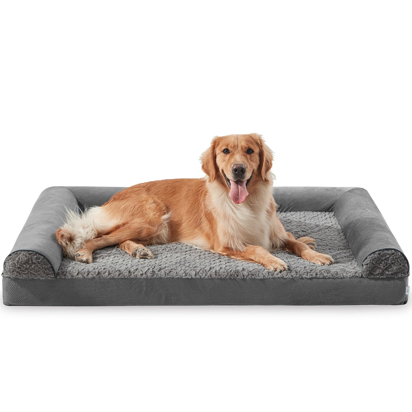 FURTIME, Orthopedic Memory Foam Dog Beds Sofa with Removable Flannel Cover, Washable Dog Bed, Great for Large Dogs