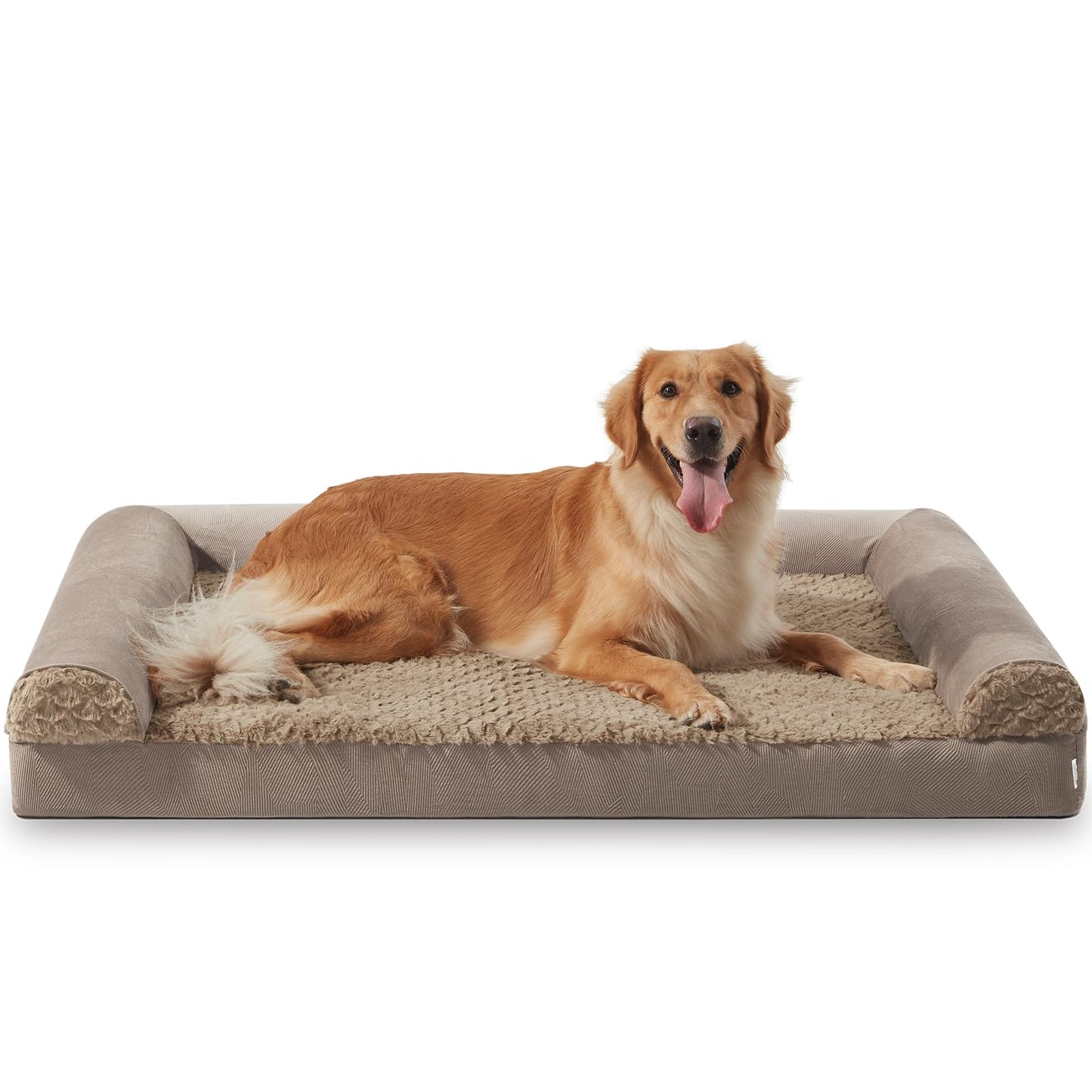 FURTIME, Orthopedic Memory Foam Dog Beds Sofa with Removable Flannel Cover, Washable Dog Bed, Great for Large Dogs