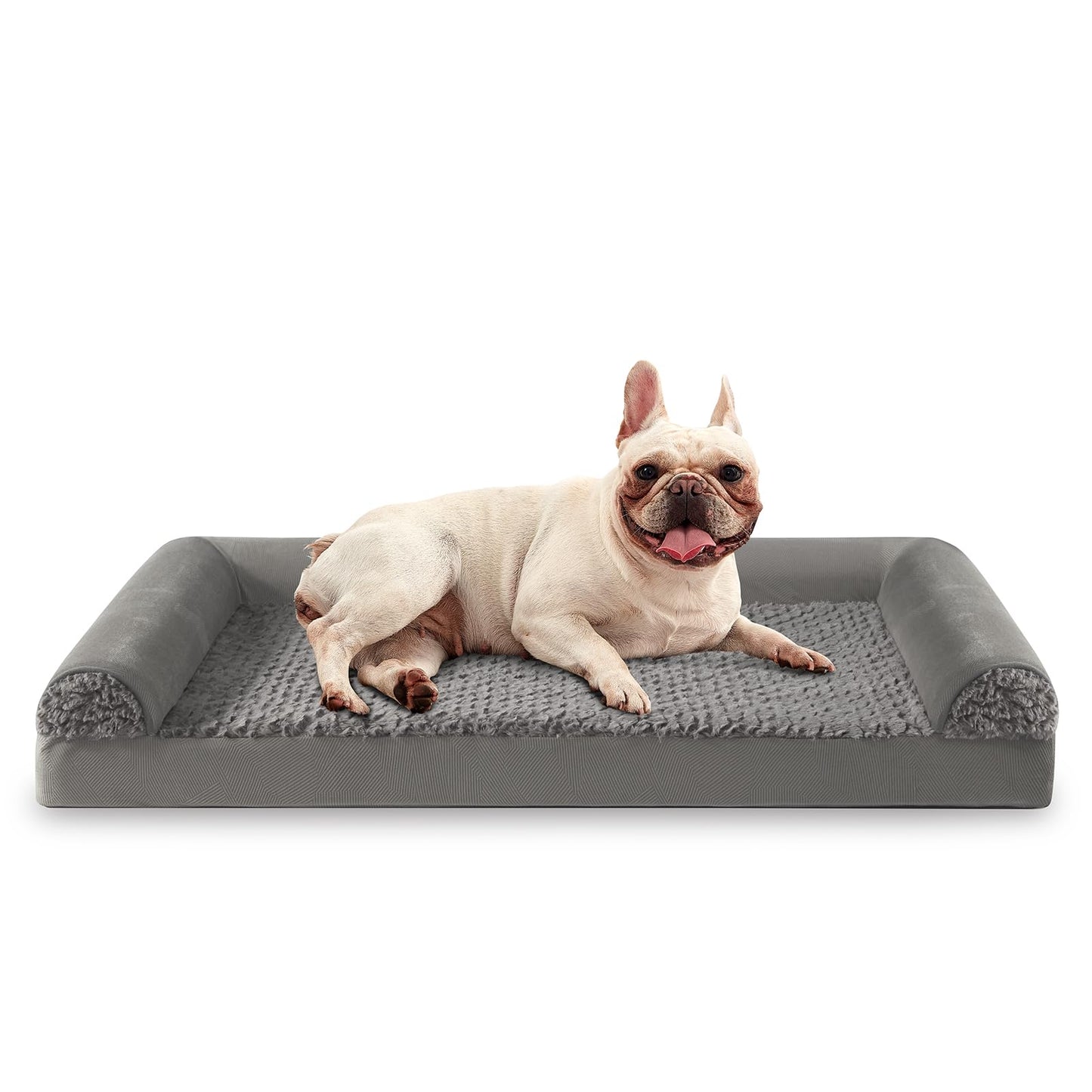 FURTIME, Orthopedic Memory Foam Dog Beds Sofa with Removable Flannel Cover, Washable Dog Bed, Great for Large Dogs