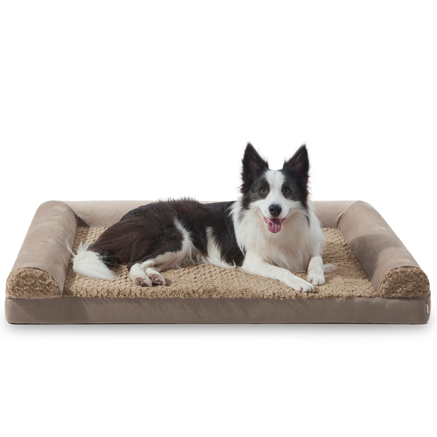 FURTIME, Orthopedic Memory Foam Dog Beds Sofa with Removable Flannel Cover, Washable Dog Bed, Great for Large Dogs