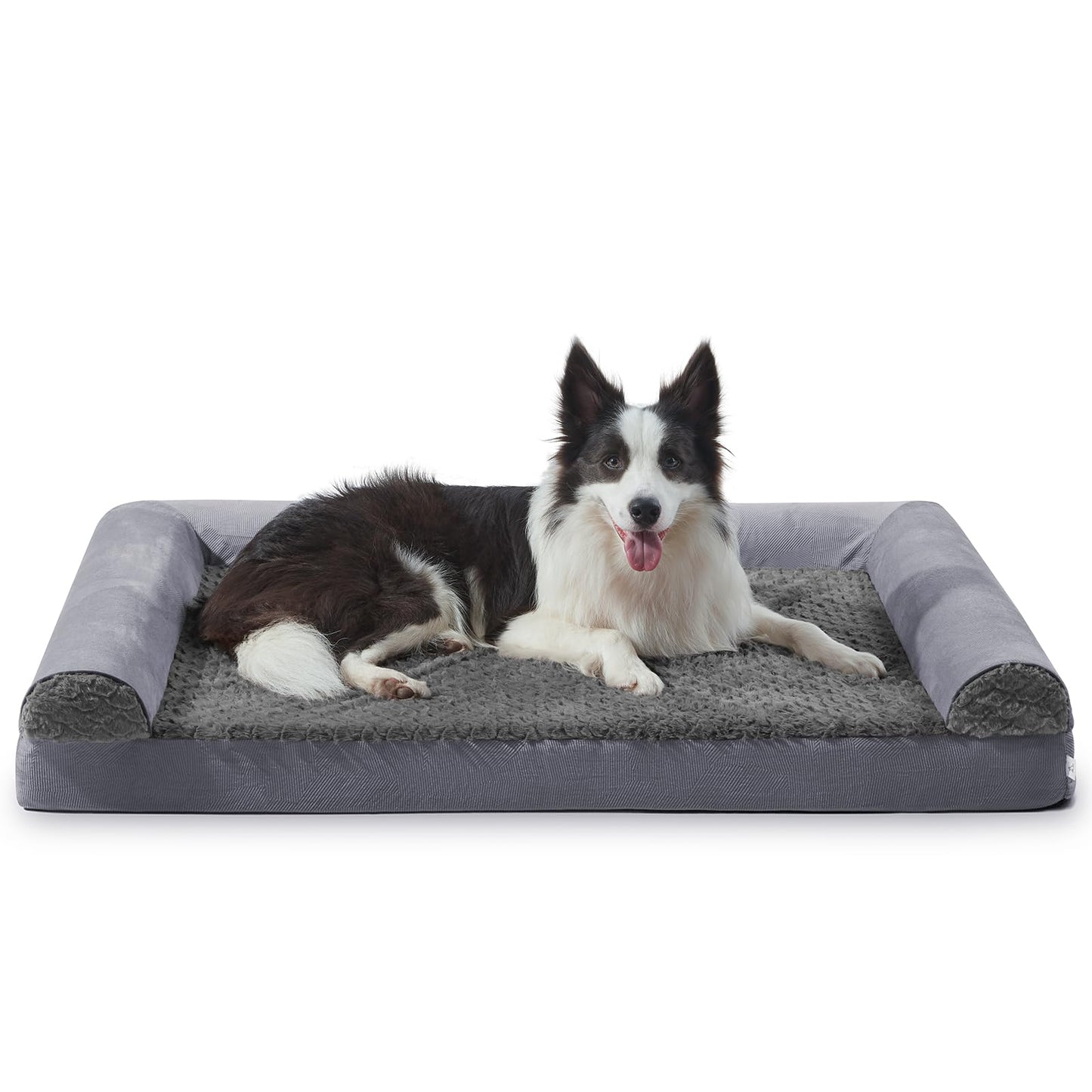 FURTIME, Orthopedic Memory Foam Dog Beds Sofa with Removable Flannel Cover, Washable Dog Bed, Great for Large Dogs