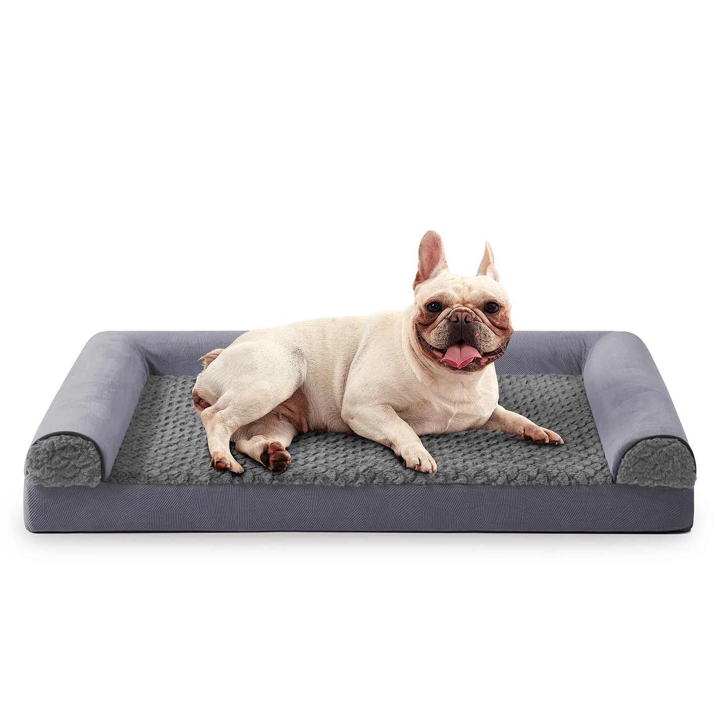 FURTIME, Orthopedic Memory Foam Dog Beds Sofa with Removable Flannel Cover, Washable Dog Bed, Great for Large Dogs