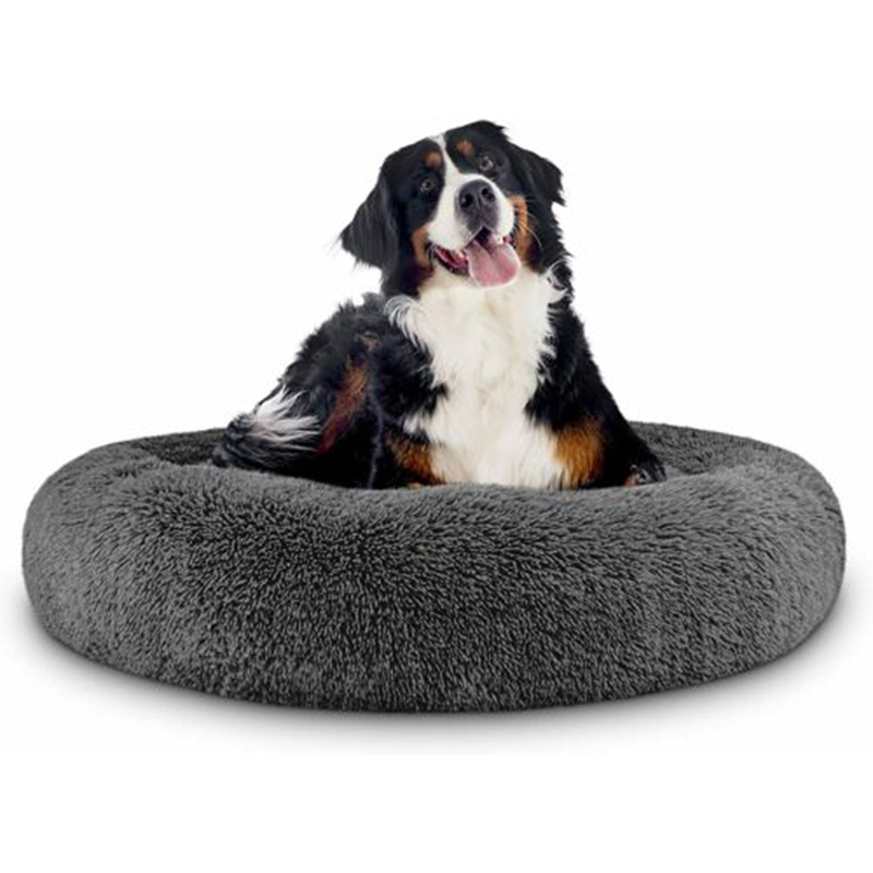 Detachable and Washable Comfy Donut Dog & Cat Beds Warm Bed Pet Round Plush Puppy Beds