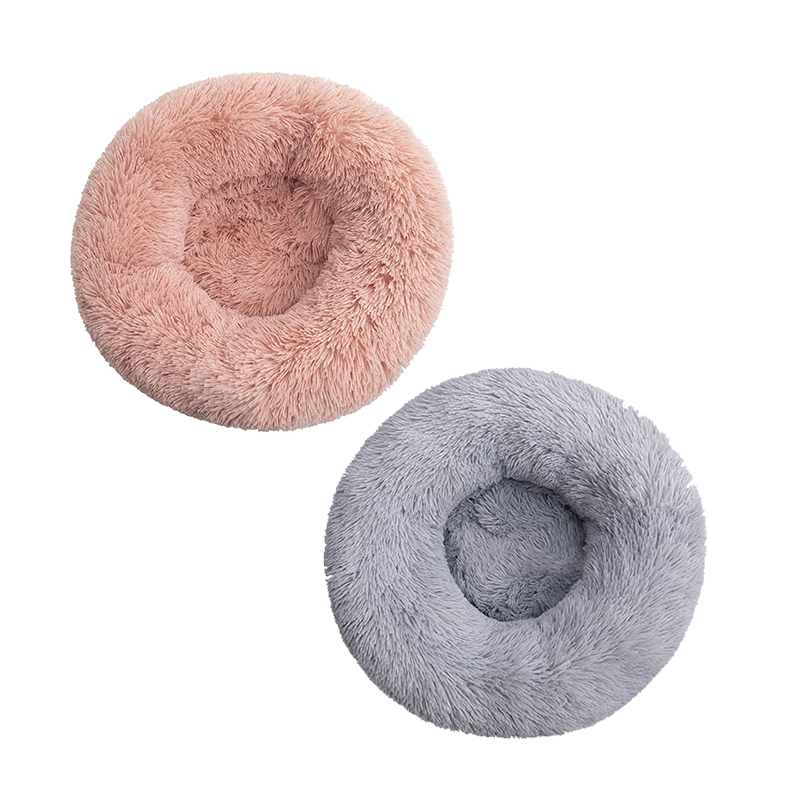 Detachable and Washable Comfy Donut Dog & Cat Beds Warm Bed Pet Round Plush Puppy Beds