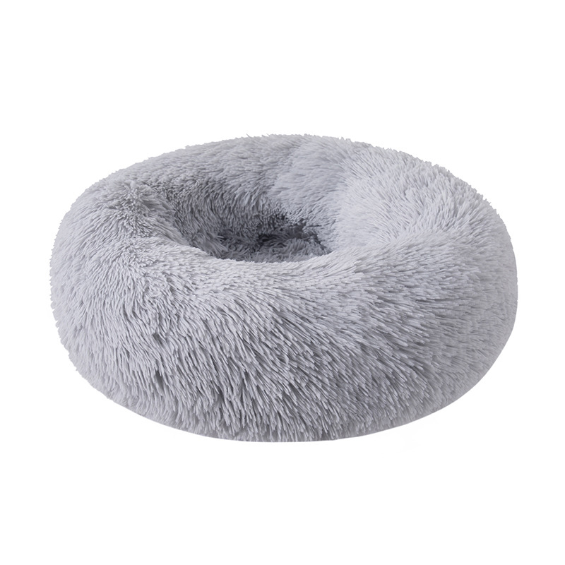 Detachable and Washable Comfy Donut Dog & Cat Beds Warm Bed Pet Round Plush Puppy Beds