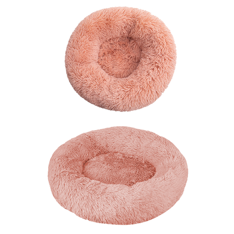 Detachable and Washable Comfy Donut Dog & Cat Beds Warm Bed Pet Round Plush Puppy Beds