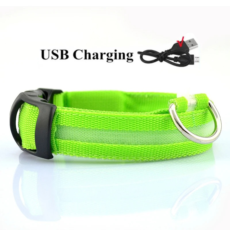 USB Rechargeable LED Pet Collar – Night Visibility for Safety & Style