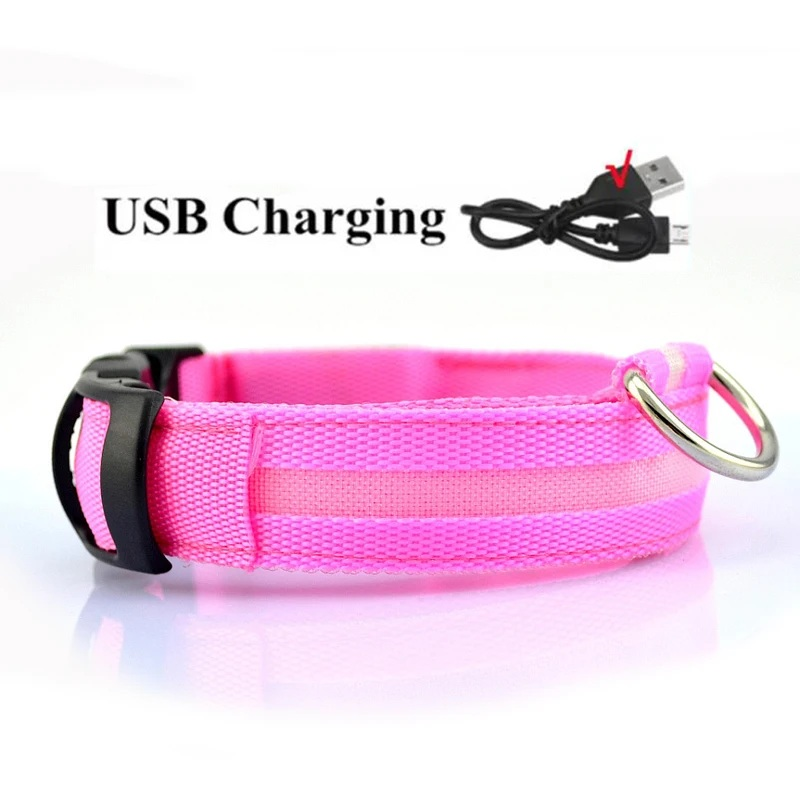 USB Rechargeable LED Pet Collar – Night Visibility for Safety & Style