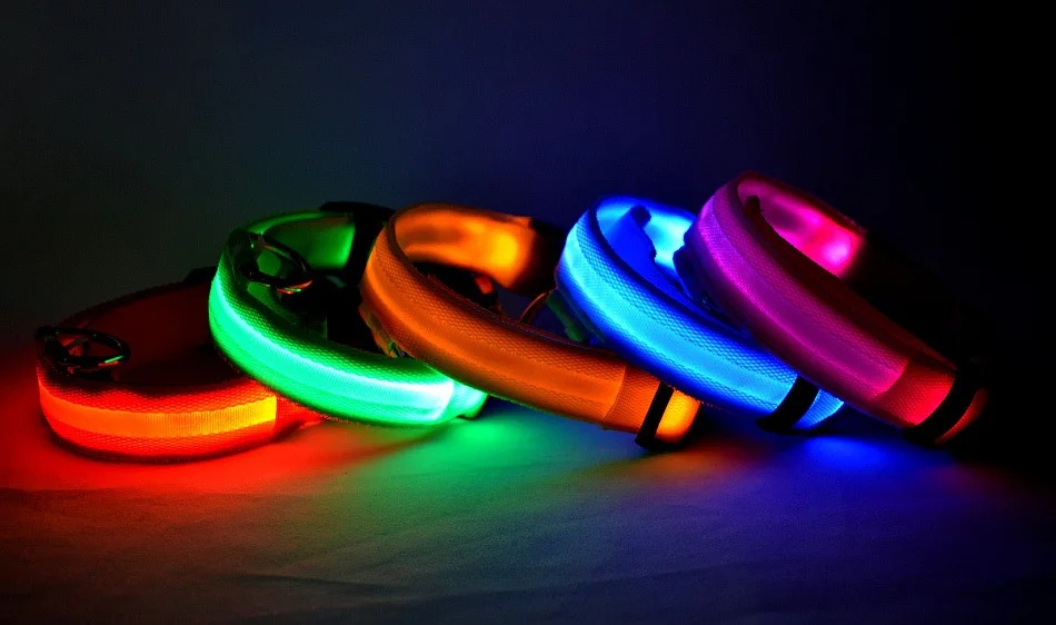 USB Rechargeable LED Pet Collar – Night Visibility for Safety & Style