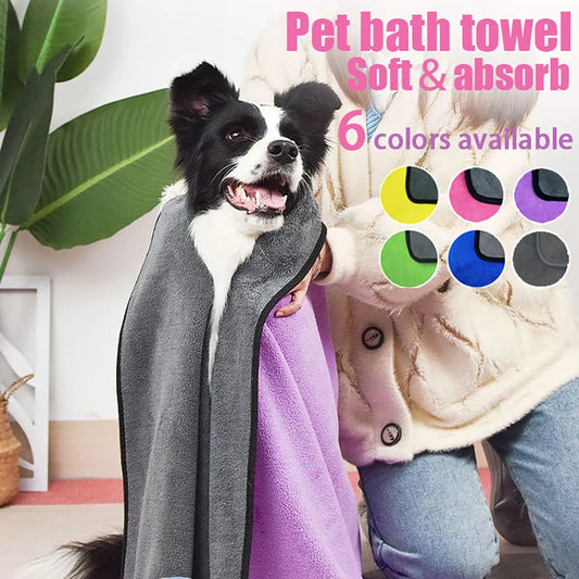 1 Thick Soft Pet Towel, Quick-Dry Super Absorbent Dog Towel – Extra Large 140x70cm