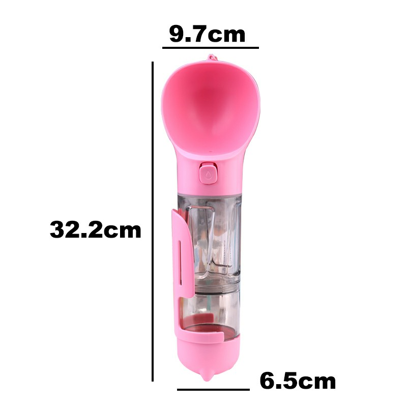 300 ml Pet Dog Water Bottle Portable Drinking Water Dispenser with Poo bags